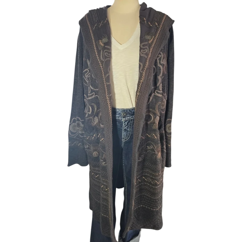 Johnny Was Biya Open Front Coat Womens Size M - Picture 3 of 16
